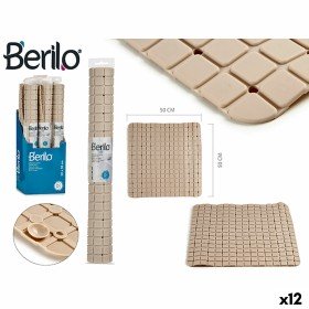 Alfombrilla Antideslizante para Ducha Berilo AR1910103 Beige PVC 0,03 x 50 x 50 cm (12 Unidades) de Berilo, Accesorios para d...