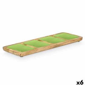 Tábua de Queijos DKD Home Decor Bambu Grés 28 x 18 x 3 cm (12 Unidades) | Tienda24 - Global Online Shop Tienda24.eu