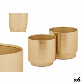 Blumentopfset GiftDecor 40055-G Gold Eisen 18 x 16,5 x 18 cm 16 x 15,5 x 16 cm (6 Stück) von GiftDecor, Töpfe - Ref: S3633243...