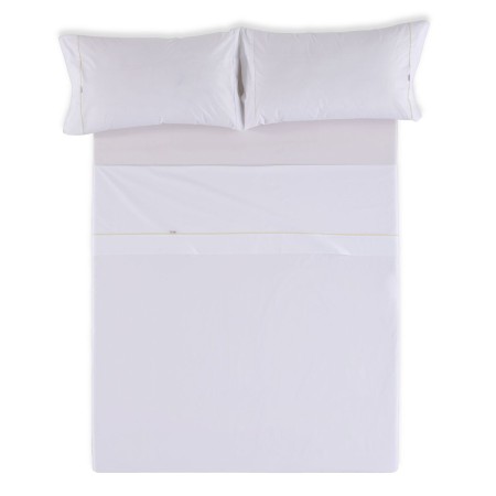 Juego de Sábanas Alexandra House Living Blanco Cama de 150 4 Piezas de Alexandra House Living, Sábanas y fundas de almohada -...