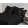 Juego de Sábanas Alexandra House Living Negro Cama de 150 4 Piezas de Alexandra House Living, Sábanas y fundas de almohada - ...