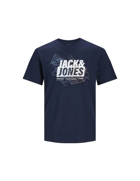 Herren Kurzarm-T-Shirt Jack & Jones LOGO TEE SS 12252376 Marineblau | Tienda24 Tienda24.eu