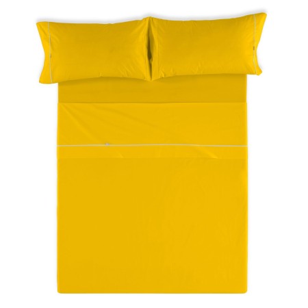 Bedding set Alexandra House Living Mustard King size 4 Pieces by Alexandra House Living, Sheets and pillowcases - Ref: D16005...