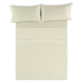 Bedding set Alexandra House Living Cream King size 4 Pieces by Alexandra House Living, Sheets and pillowcases - Ref: D1600598...