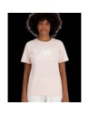 Camiseta de Manga Corta Mujer New Balance ESSENJERSEY LOGO WT41502 OUK Rosa | Tienda24 Tienda24.eu