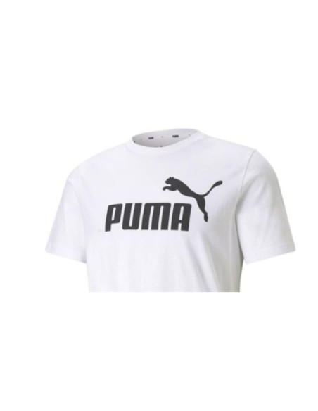 Camiseta de Manga Corta Hombre Puma ESS LOGO TEE 586666 02 Blanco | Tienda24 Tienda24.eu