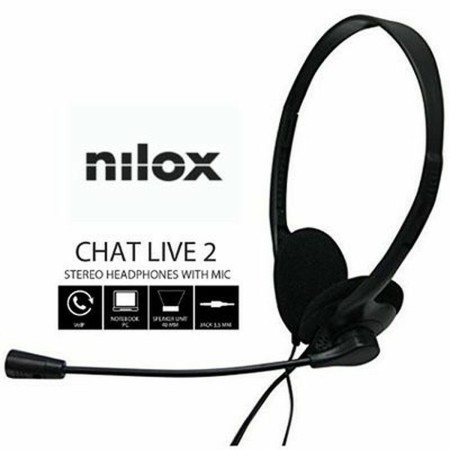 Auricolari con Microfono Nilox NXCM0000004 Nero di Nilox, Cuffie e accessori - Rif: S0241527, Prezzo: 7,25 €, Sconto: %