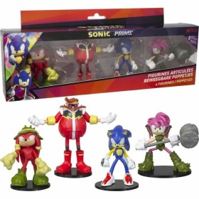 Figure Articolate Sonic Prime 4 Pezzi di Sonic, Personaggi di gomma - Rif: S7192614, Prezzo: 43,56 €, Sconto: %