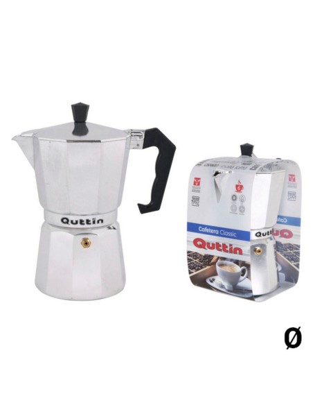 Cafetera Italiana Quttin Aluminio Acero Inoxidable | Tienda24 Tienda24.eu