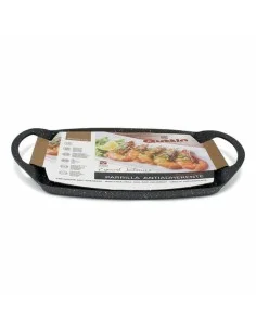 Grelha Grill Vaello Retangular Preto Aço Esmaltado (27 x 21 cm) | Tienda24 Tienda24.eu