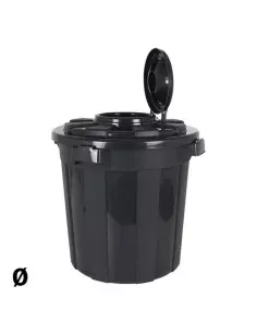 Cubo de basura Archivo 2000 CP1482052 NE Negro Polipropileno 52 L | Tienda24 Tienda24.eu