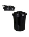 Rubbish Bin Hop Dem Black With lid | Tienda24 Tienda24.eu