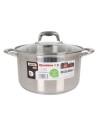 Casserole avec couvercle en verre Quttin Acier | Tienda24 Tienda24.eu