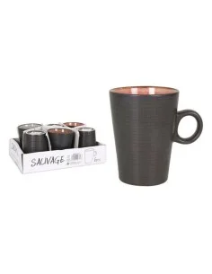 Cup with Tea Filter Versa New Lines Stoneware | Tienda24 Tienda24.eu