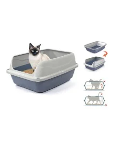 Bac à litière pour chats Trixie XXL 56 x 47 x 71 cm Blanc/Gris | Tienda24 Tienda24.eu