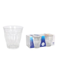 Gläserset Bidasoa Gio Mit Relief Grau Glas 350 ml (6 Stück) | Tienda24 Tienda24.eu