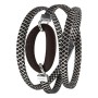 Bracelete feminino Panarea BM1N21 Preto Prata Prateado (59 cm) | Tienda24 - Global Online Shop Tienda24.eu