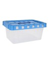 Storage Box with Lid Double Transparent Anthracite (5 L) | Tienda24 Tienda24.eu