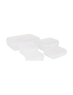 Set di 5 scatole porta pranzo Tontarelli Fill box Rettangolare Bianco 5 Pezzi (29,5 x 20,2 x 8,6 cm) da Tontarelli, Conservaz...