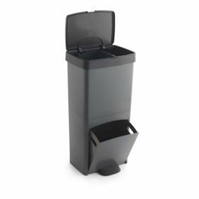 Poubelle recyclage SP Berner Anthracite 10 L 30 L x 2 Plastique 3 Compartiments (1 Unité) de SP Berner, Ordures et recyclage ...