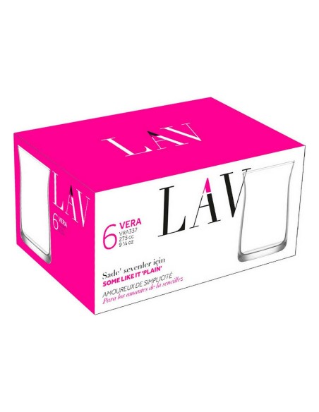 Set of glasses LAV Vera 275 ml 6 Pieces | Tienda24 Tienda24.eu