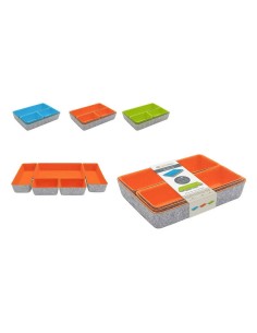 Korb-Set Dem Mehrzweck Kunststoff 16,8 x 12,4 x 6,5 cm (3 Stücke) (24 Stück) | Tienda24 Tienda24.eu