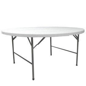 Table Piable Blanc HDPE 154 x 154 x 74 cm de BigBuy Garden, Tables de pique-nique - Réf : S8700663, Prix : 139,42 €, Remise : %