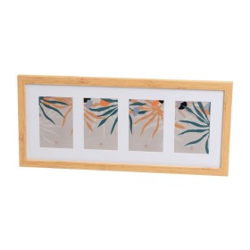 Wall photo frame Natural Glass MDF Wood 20,5 x 2,5 x 26,5 cm (6 Units) | Tienda24 - Global Online Shop Tienda24.eu