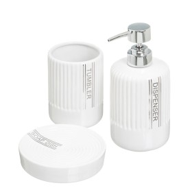 Ensemble de Bain Home ESPRIT Blanc Naturel Bambou polystyrène 7 x 7 x 16 cm | Tienda24 - Global Online Shop Tienda24.eu