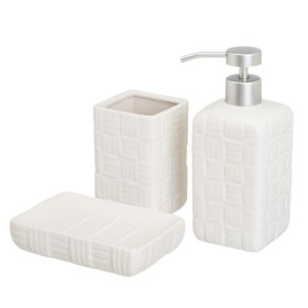 Badezimmer Set Home ESPRIT Durchsichtig natürlich Bambus Aluminium polystyrol 16 x 9 x 18 cm | Tienda24 - Global Online Shop Tienda24.eu