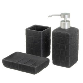 Set da Bagno DKD Home Decor Argentato Naturale Bambù polipropilene 7 x 7 x 17 cm (2 Unità) | Tienda24 - Global Online Shop Tienda24.eu