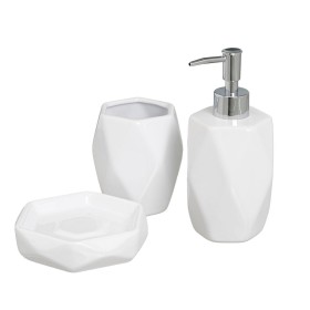 Badezimmer Set Weiß aus Keramik 23,5 x 8 x 23,5 cm von BigBuy Home, Sets - Ref: S8808713, Preis: 12,83 €, Rabatt: %