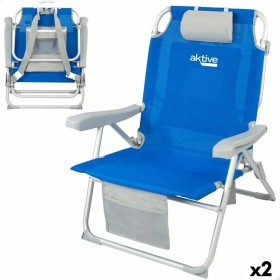 Chaise Pliante Aktive Gomera Bleu 44 x 76 x 45 cm (4 Unités) | Tienda24 - Global Online Shop Tienda24.eu