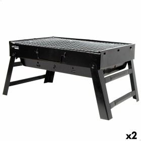 Barbecue Portable Aktive Rectangular Black 50 x 23 x 30 cm (2 Units) by Aktive, Portable barbecues - Ref: S8902311, Price: 28...