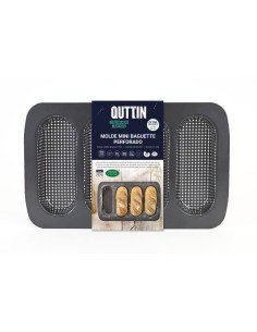 Backform für Baguettes Quttin Perforiert 28 x 28 x 2,7 cm (6 Stück) | Tienda24 Tienda24.eu