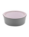 Schüssel Melamine mit Deckel Rosa/Grau 600 ml 14 x 6 cm | Tienda24 Tienda24.eu