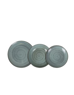 Tableware 18 Pieces Blue Green 1 cm Stoneware | Tienda24 Tienda24.eu