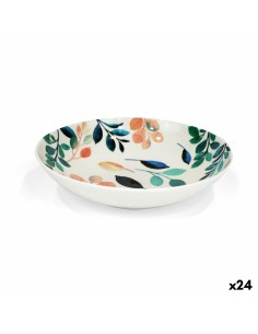 Dessert dish Bidasoa Glacial Ala Estrch White Ceramic 20 cm (6 Units) (Pack 6x) | Tienda24 Tienda24.eu