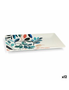 Tablett für Snacks Quid Gastro Weiß Schwarz aus Keramik 14 x 11 cm (6 Stück) | Tienda24 Tienda24.eu