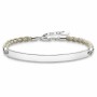 Bracelete feminino Thomas Sabo LBA0029-173-19 Prateado Branco 15-18 cm 19,5 cm de Thomas Sabo, Pulseiras - Ref: S0323721, Pre...