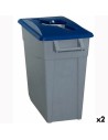 Caixote de Lixo para Reciclagem Denox 65 L Azul (2 Unidades) | Tienda24 Tienda24.eu