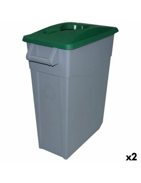 Recycling Waste Bin Denox 65 L Green (2 Units) | Tienda24 Tienda24.eu