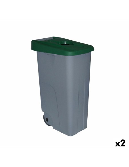 Poubelle à Roulettes Denox 85 L Vert 58 x 41 x 76 cm | Tienda24 Tienda24.eu