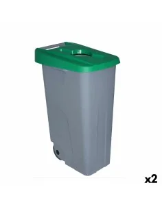 Dustbin with Wheels Denox Yellow 110 L 58 x 41 x 89 cm | Tienda24 Tienda24.eu