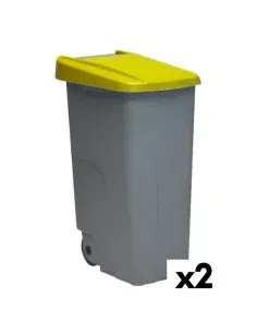 Dustbin with Wheels Denox 85 L 42 x 57 x 76 cm Blue | Tienda24 Tienda24.eu