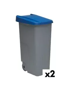 Dustbin with Wheels Denox 110 L 58 x 41 x 89 cm Blue | Tienda24 Tienda24.eu