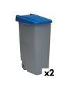 Caixote do Lixo com Rodas Denox 85 L Azul 58 x 41 x 76 cm | Tienda24 Tienda24.eu