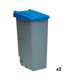 Dustbin with Wheels Denox 110 L Blue 58 x 41 x 89 cm | Tienda24 Tienda24.eu