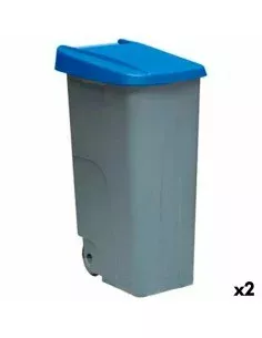 Dustbin with Wheels Denox 110 L Green 58 x 41 x 89 cm (2 Units) | Tienda24 Tienda24.eu