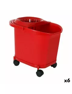 Balde de Limpeza 16 L Vermelho (6 Unidades) de BigBuy Cleaning, Materiais de limpeza - Ref: S2226344, Precio: 55,58 €, Descue...